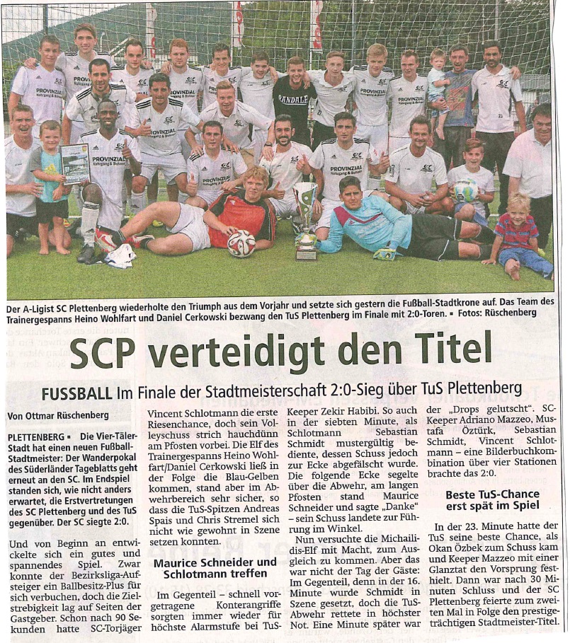 06.08. - Fußball-Stadtmeisterschaft 2014